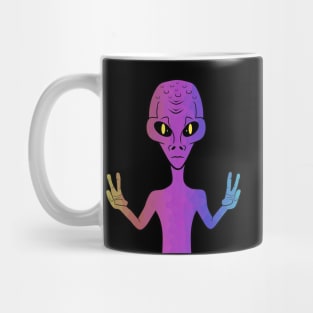 Funny Alien Purple Mug